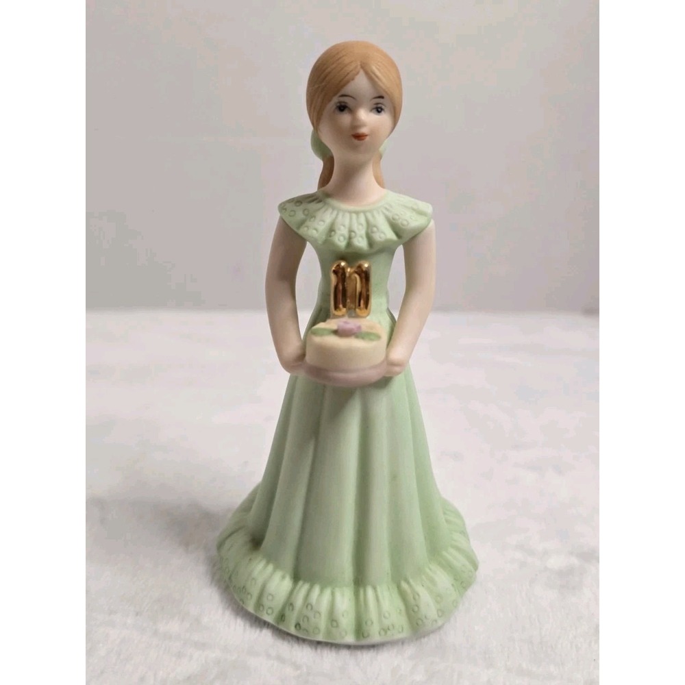 Growing Up Birthday Girls Enesco Age 11 Brunette Figurine 1982